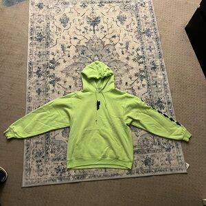 Jerzees Light Green Hoodie with Black Graphic